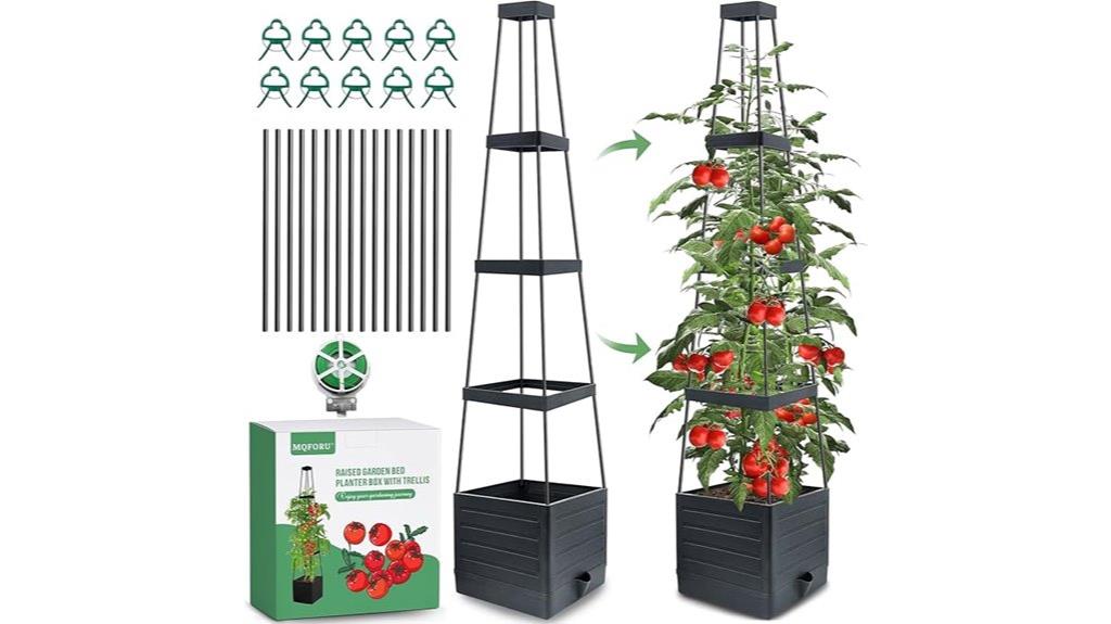 vegetable garden trellis bed